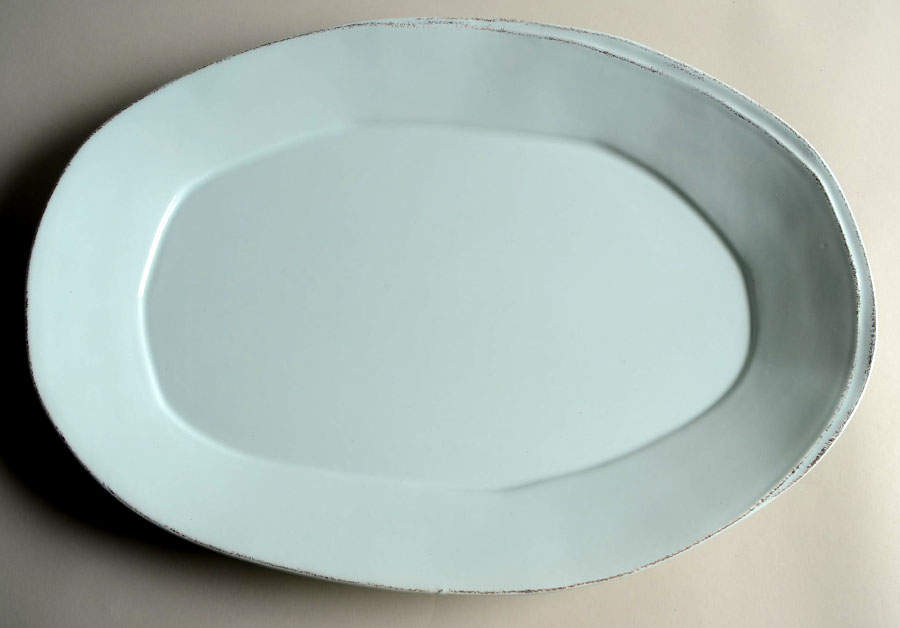 Lastra Aqua 18" Oval Serving Platter by Vietri (Italy)-1