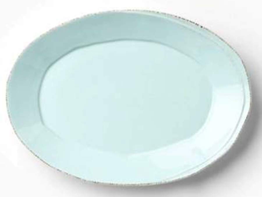 Lastra Aqua 13" Oval Serving Platter by Vietri (Italy)-1