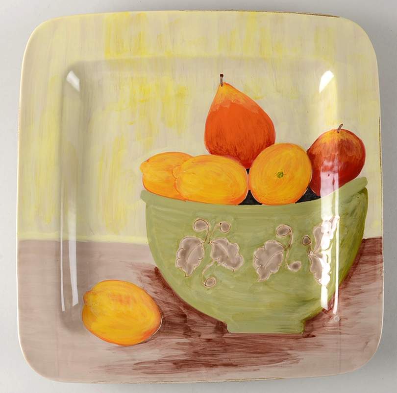 Sara's Fruit Square Wall Plate by Vietri (Italy)-1