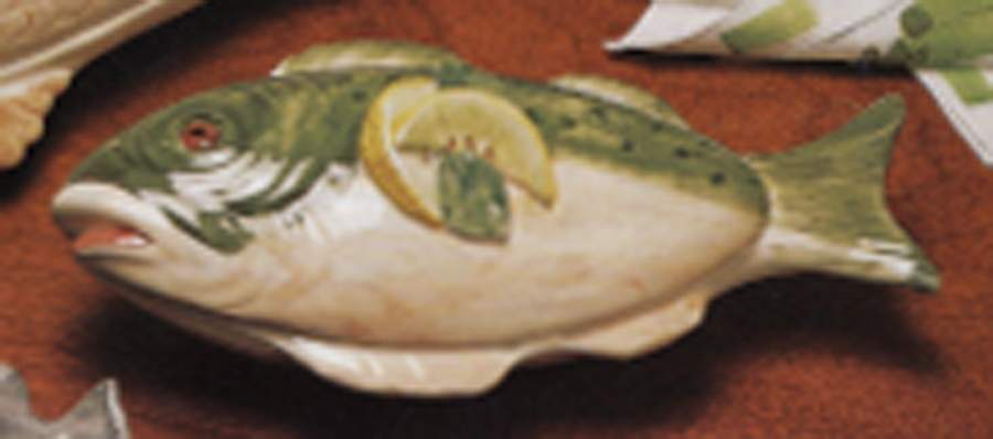 Marinara Fish Shape Server & Lid by Vietri (Italy)-1
