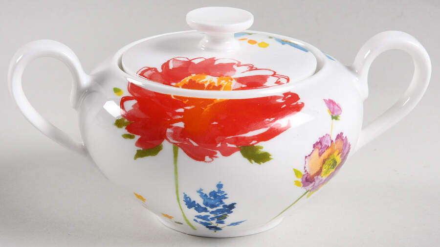 Anmut Flowers Sugar Bowl & Lid by Villeroy & Boch-1