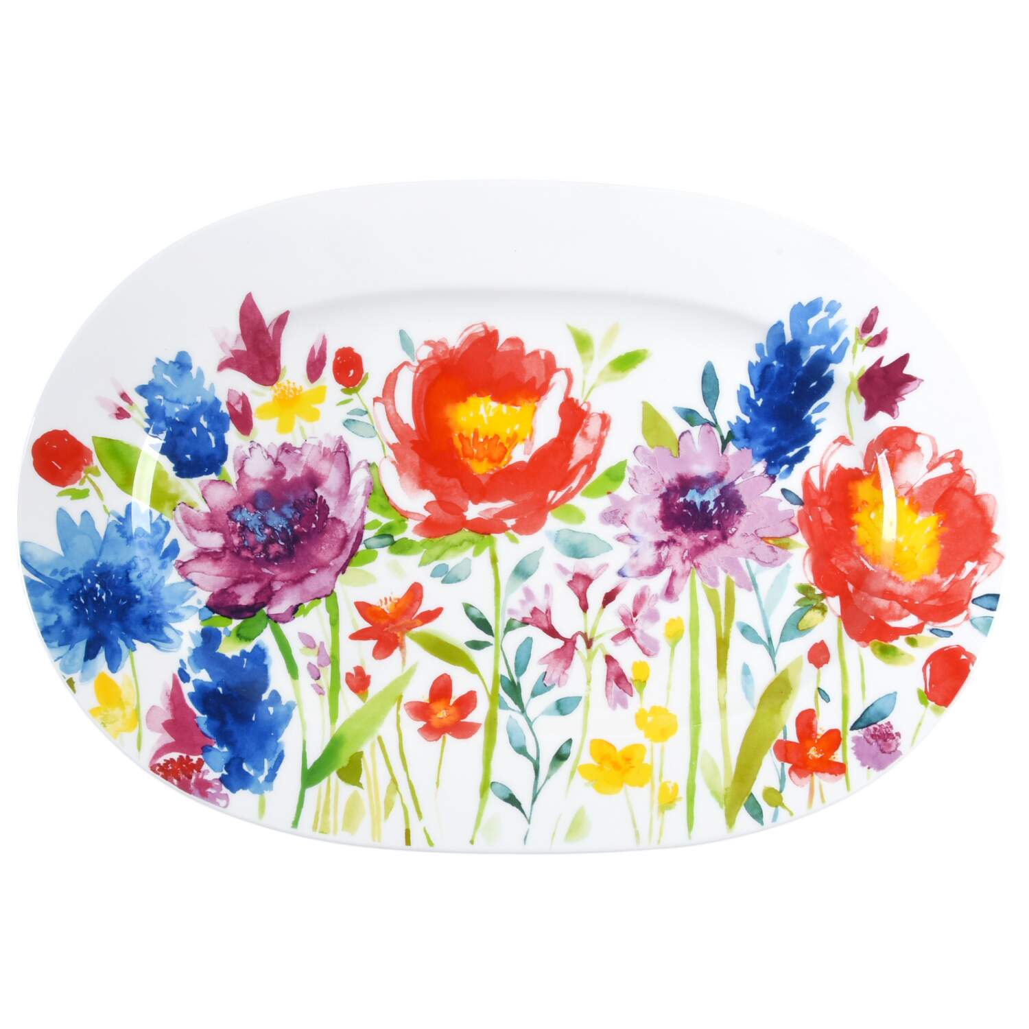 Anmut Flowers 13" Oval Serving Platter by Villeroy & Boch-1