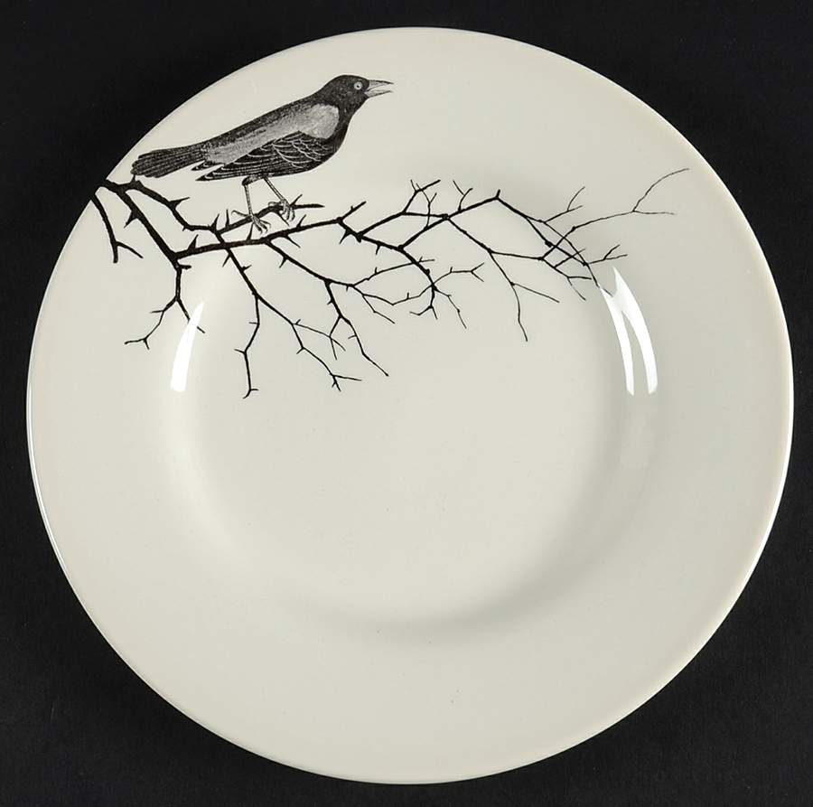 Crow Salad Plate by Victorian English Pottery-Royal Stafford-1