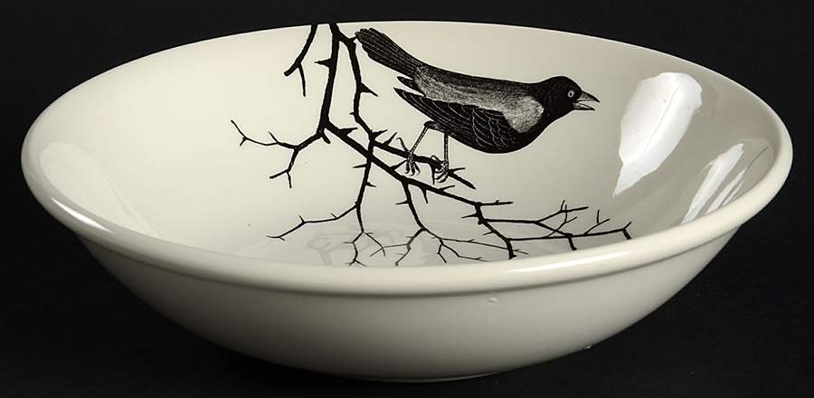 Crow Soup/Cereal Bowl by Victorian English Pottery-Royal Stafford-1