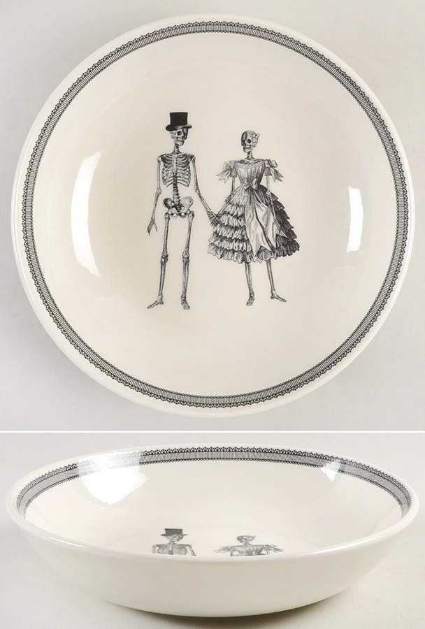 Skull 9" Individual Pasta Bowl by Victorian English Pottery-Royal Stafford-1