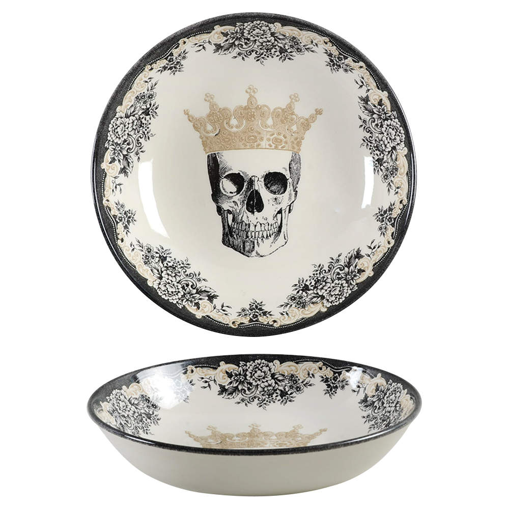 Skull 9" Individual Pasta Bowl by Victorian English Pottery-Royal Stafford-1