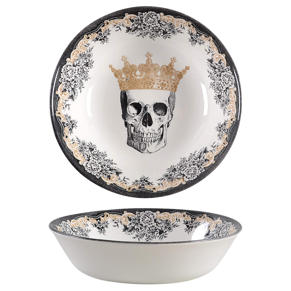 Skull Soup/Cereal Bowl by Victorian English Pottery-Royal Stafford-1