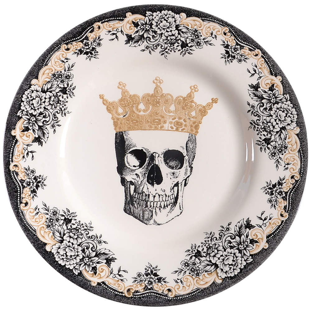 Skull Salad Plate by Victorian English Pottery-Royal Stafford-1