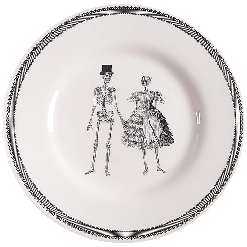 Skull Salad Plate by Victorian English Pottery-Royal Stafford-1