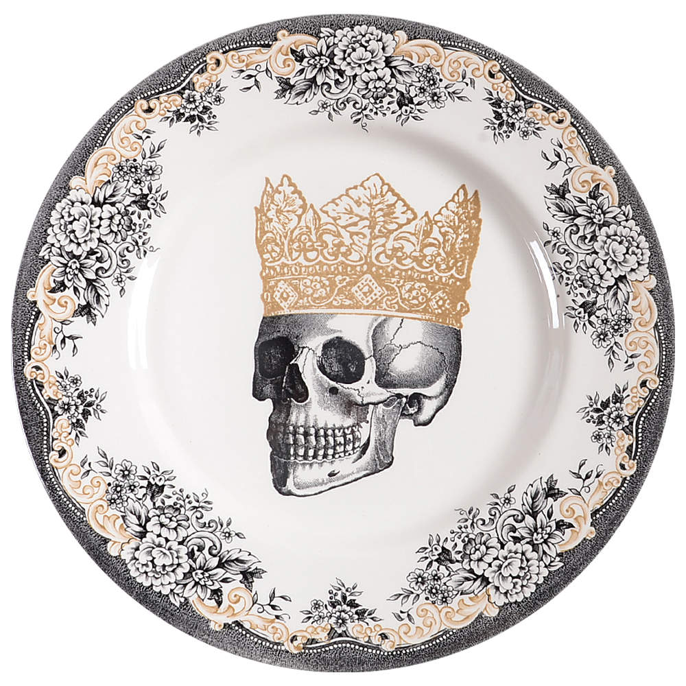 Skull Dinner Plate by Victorian English Pottery-Royal Stafford-1