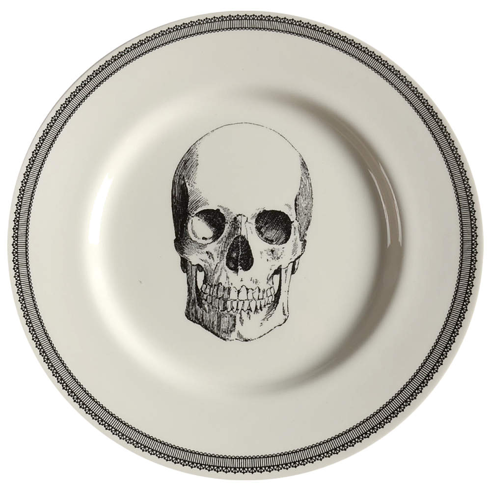 Skull Dinner Plate by Victorian English Pottery-Royal Stafford-1