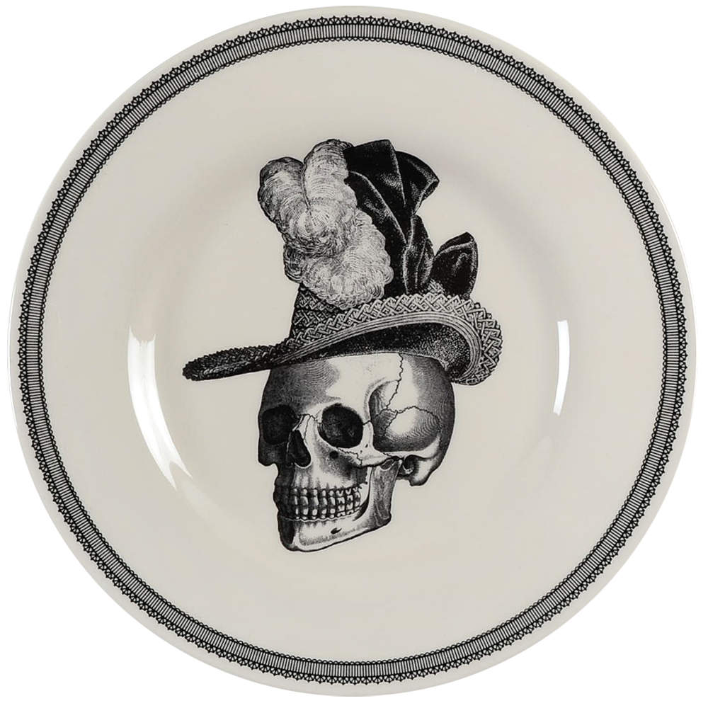 Skull Salad Plate by Victorian English Pottery-Royal Stafford-1