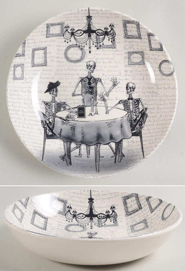 Skull 9" Individual Pasta Bowl by Victorian English Pottery-Royal Stafford-1