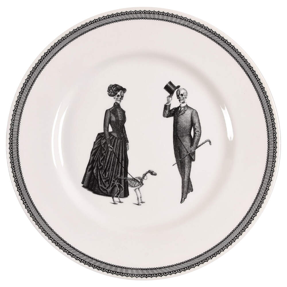 Skull Dinner Plate by Victorian English Pottery-Royal Stafford-1