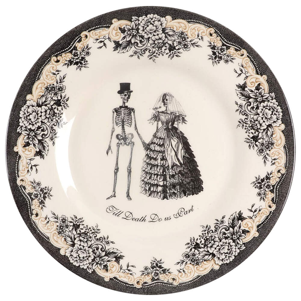 Skull Salad Plate by Victorian English Pottery-Royal Stafford-1