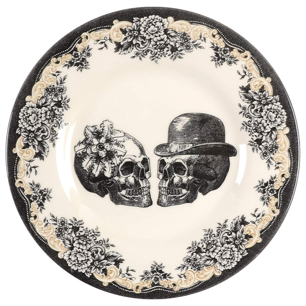 Skull Salad Plate by Victorian English Pottery-Royal Stafford-1
