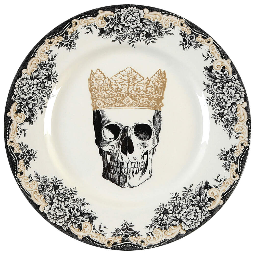 Skull Dinner Plate by Victorian English Pottery-Royal Stafford-1