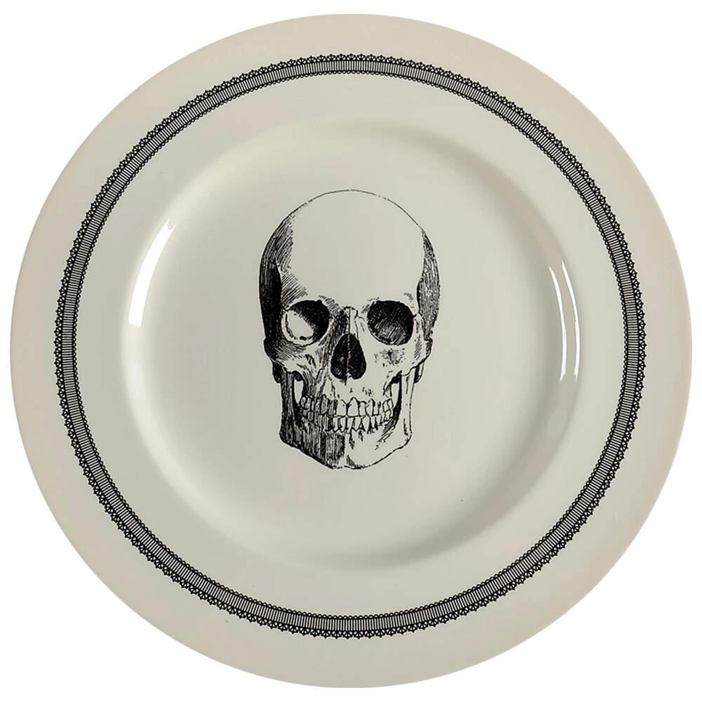 Skull 12" Chop Plate (Round Platter) by Victorian English Pottery-Royal Stafford-1