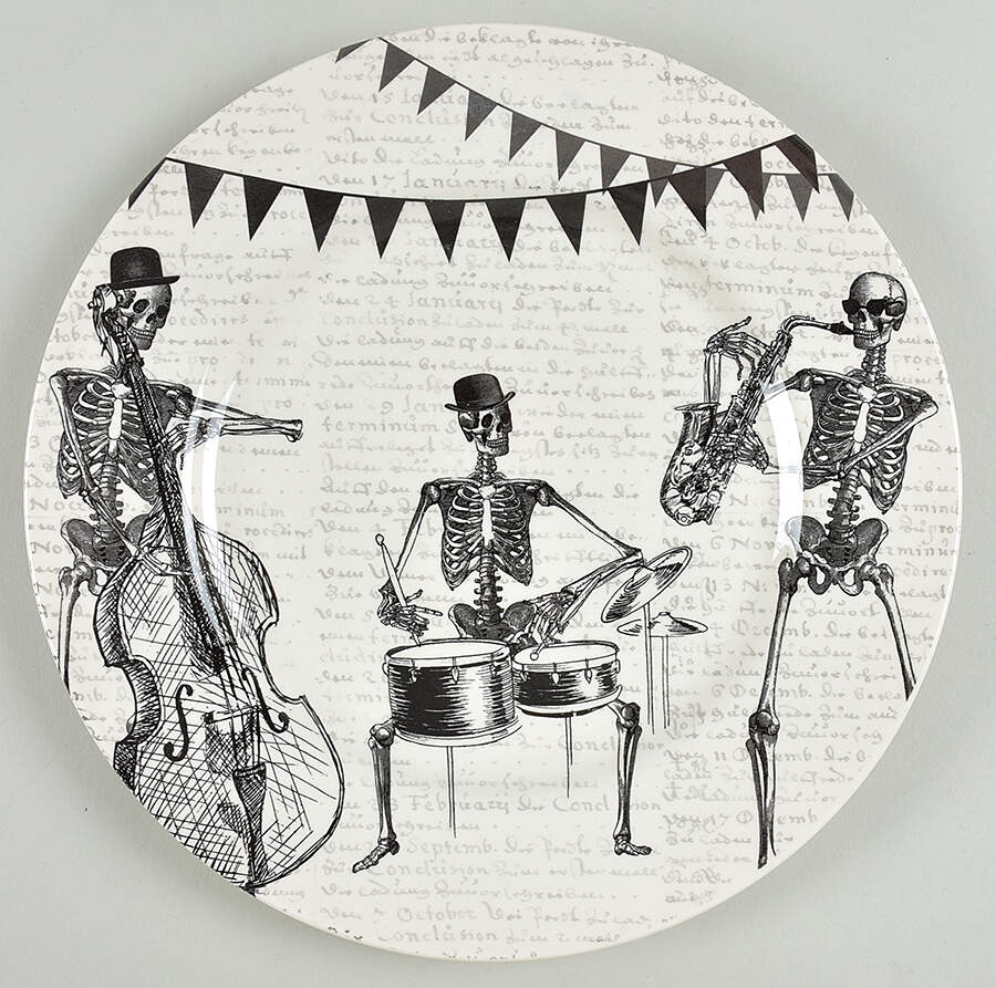 Skull Dinner Plate by Victorian English Pottery-Royal Stafford-1
