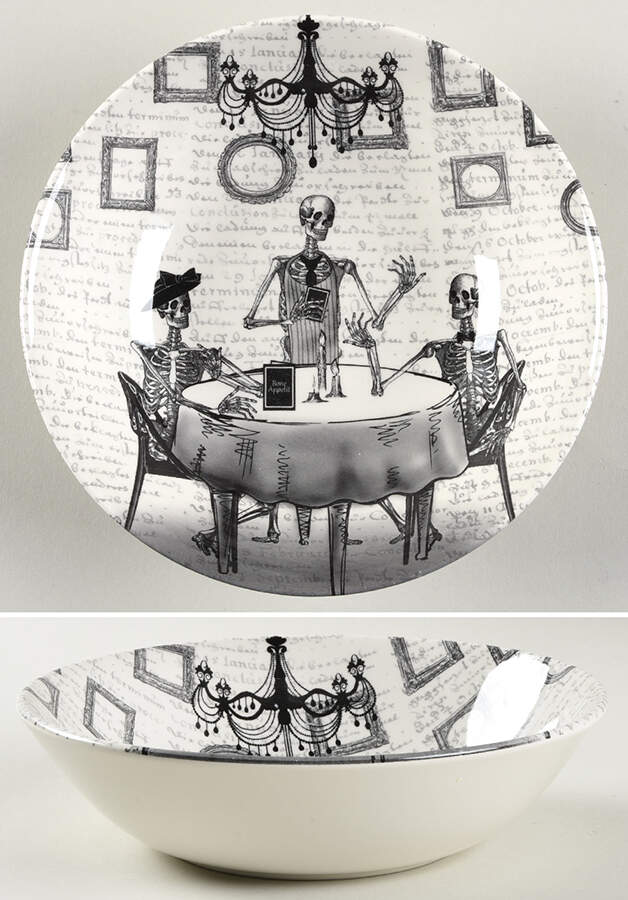Skull Soup/Cereal Bowl by Victorian English Pottery-Royal Stafford-1