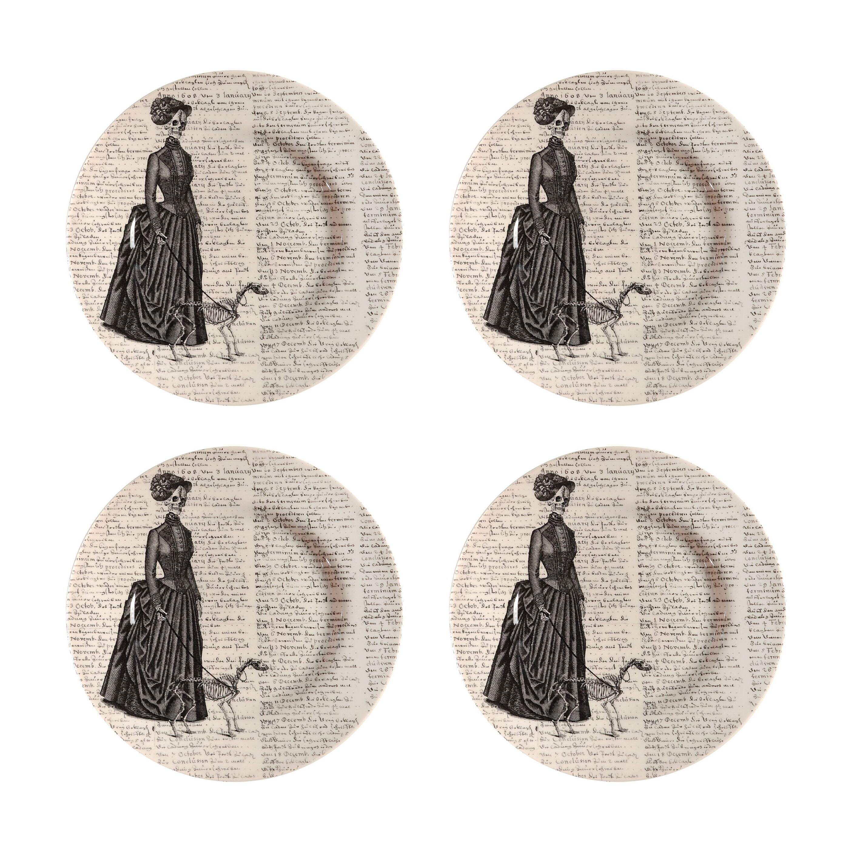 Skull Salad Plate - Set of 4 by Victorian English Pottery-Royal Stafford-1