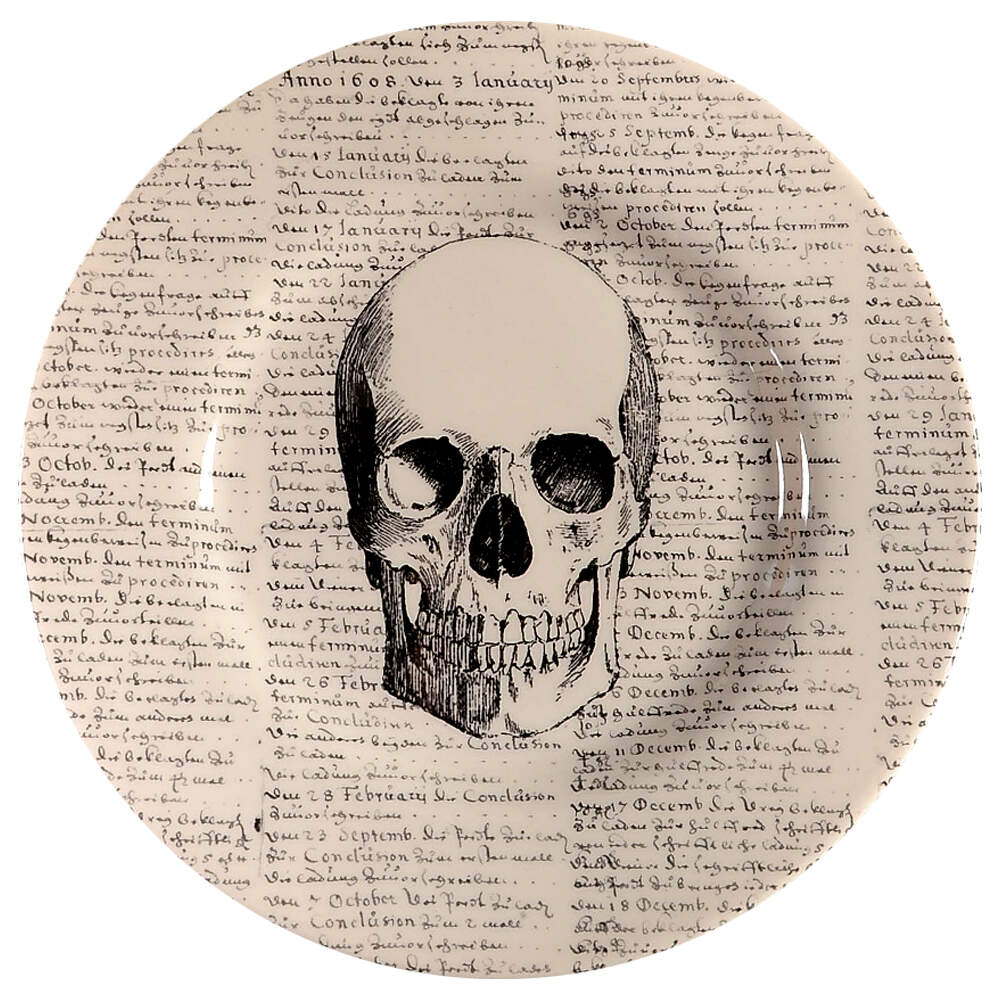 Skull Salad Plate by Victorian English Pottery-Royal Stafford-1