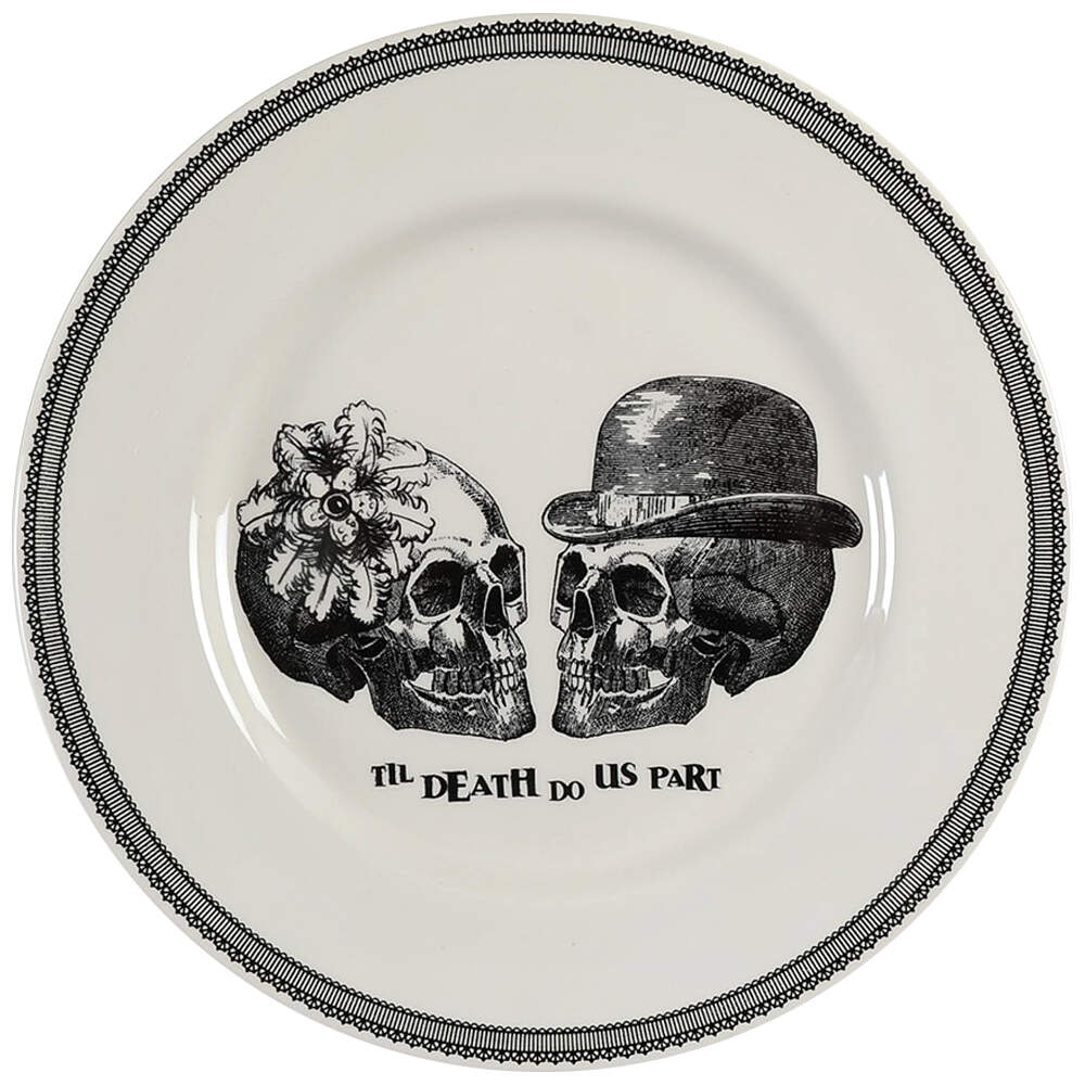 Skull Dinner Plate by Victorian English Pottery-Royal Stafford-1