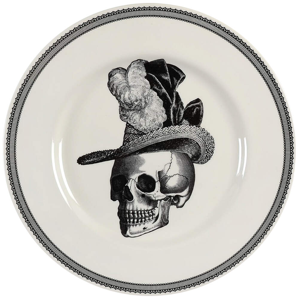 Skull Dinner Plate by Victorian English Pottery-Royal Stafford-1