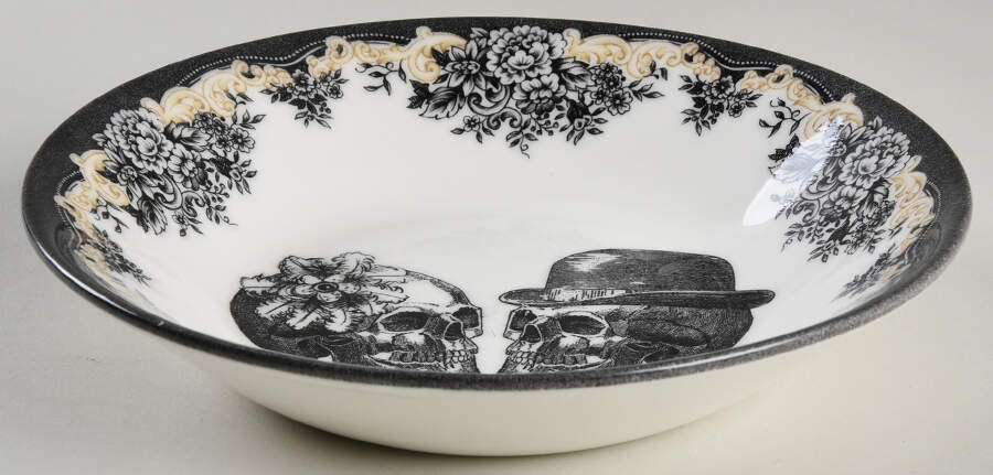 Skull Soup/Cereal Bowl by Victorian English Pottery-Royal Stafford-1