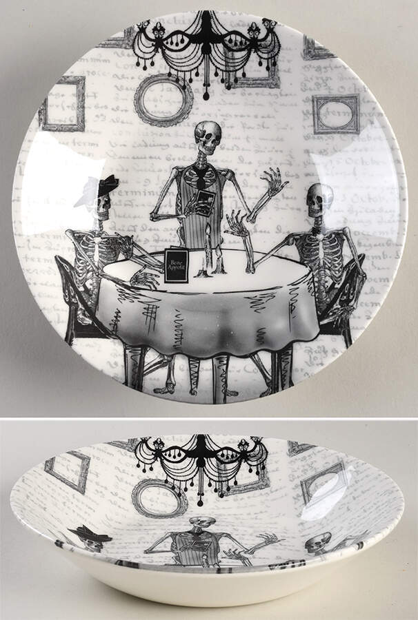 Skull Soup/Cereal Bowl by Victorian English Pottery-Royal Stafford-1