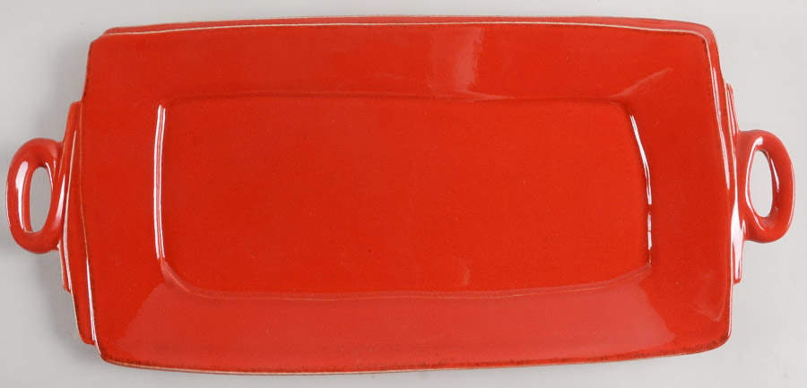 Lastra Red 16" Rectangular Serving Platter by Vietri (Italy)-1