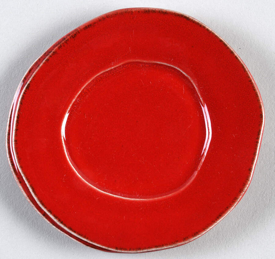 Lastra Red Saucer for Espresso Cup by Vietri (Italy)-1