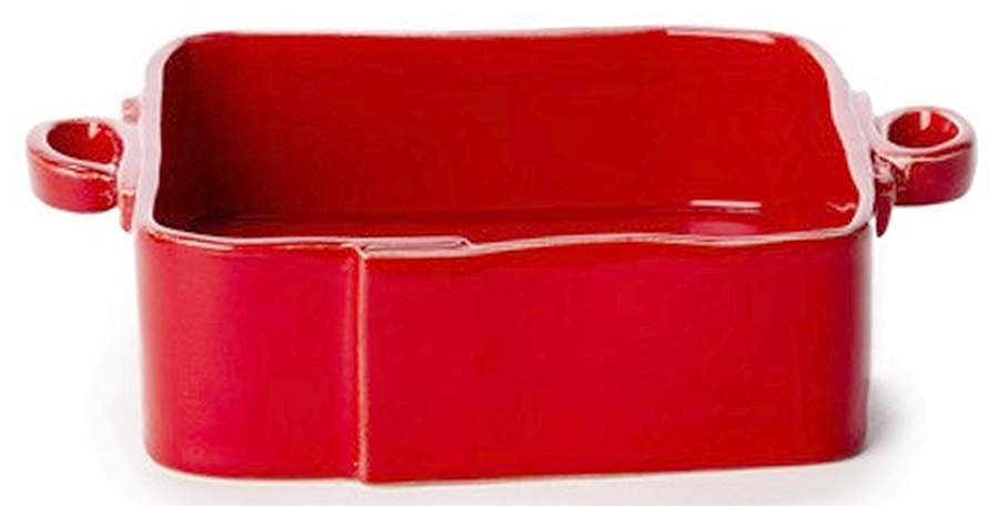 Lastra Red 11" Square Baker by Vietri (Italy)-1
