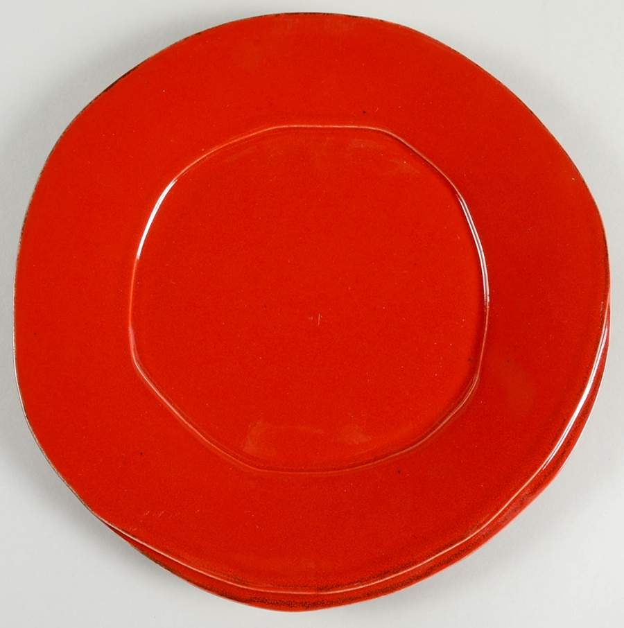 Lastra Red Dinner Plate by Vietri (Italy)-1