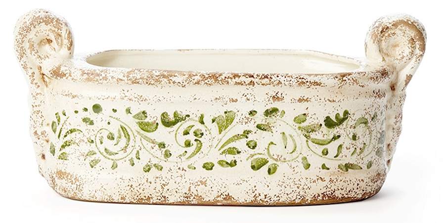 Vigna 13" Handled Basket by Vietri (Italy)-1