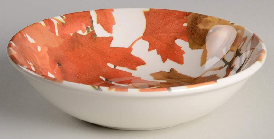 Autumn Leaves Soup/Cereal Bowl by Victorian English Pottery-Royal Stafford-1