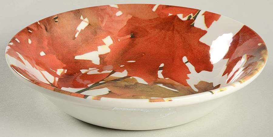 Autumn Leaves Soup/Cereal Bowl by Victorian English Pottery-Royal Stafford-1