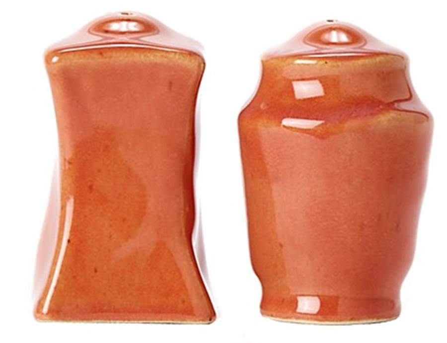 Forma Sunset (Orange) Salt & Pepper Set by Vietri (Italy)-1