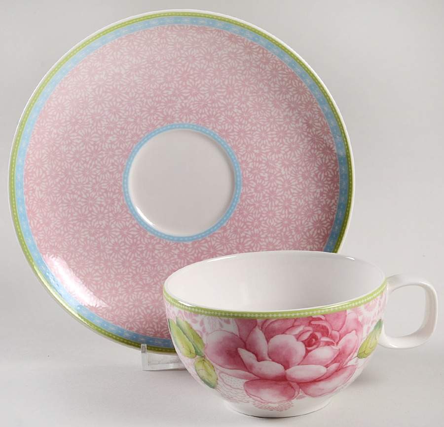 Rose Cottage Flat Cup & Saucer Set by Villeroy & Boch-1