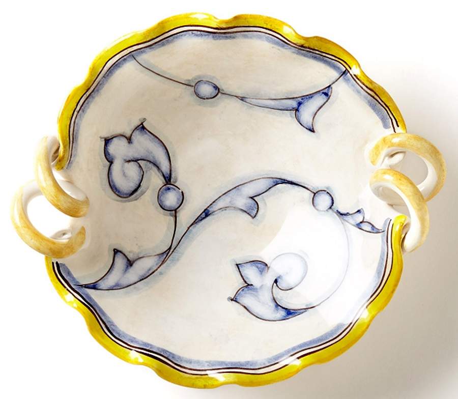 Susanna 10" Round Handled Bowl by Vietri (Italy)-1