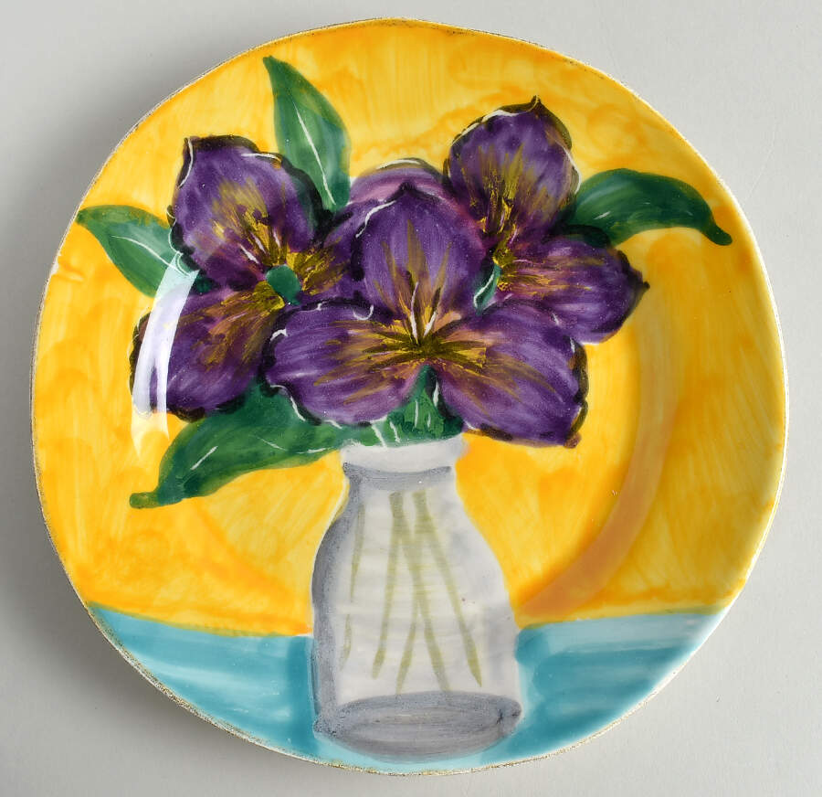 Sara's Bouquet Salad Plate by Vietri (Italy)-1