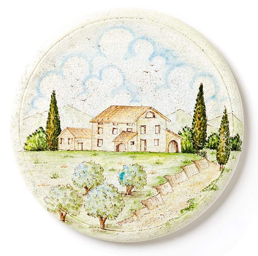 Cassina 19" Wall Plate by Vietri (Italy)-1
