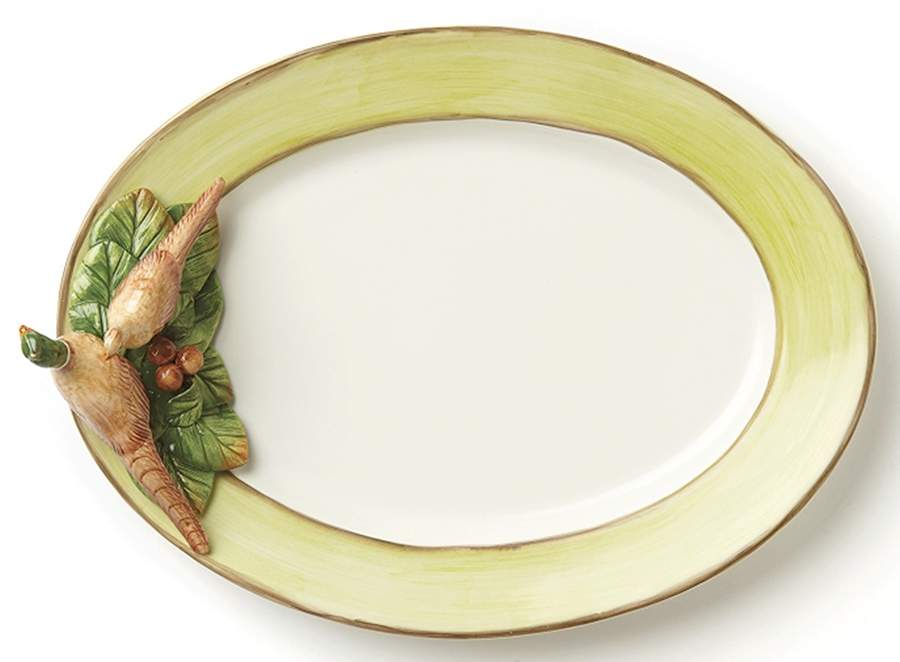 La Caccia 18" Oval Serving Platter by Vietri (Italy)-1