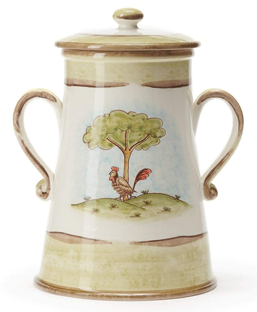 La Caccia Medium Canister & Lid by Vietri (Italy)-1
