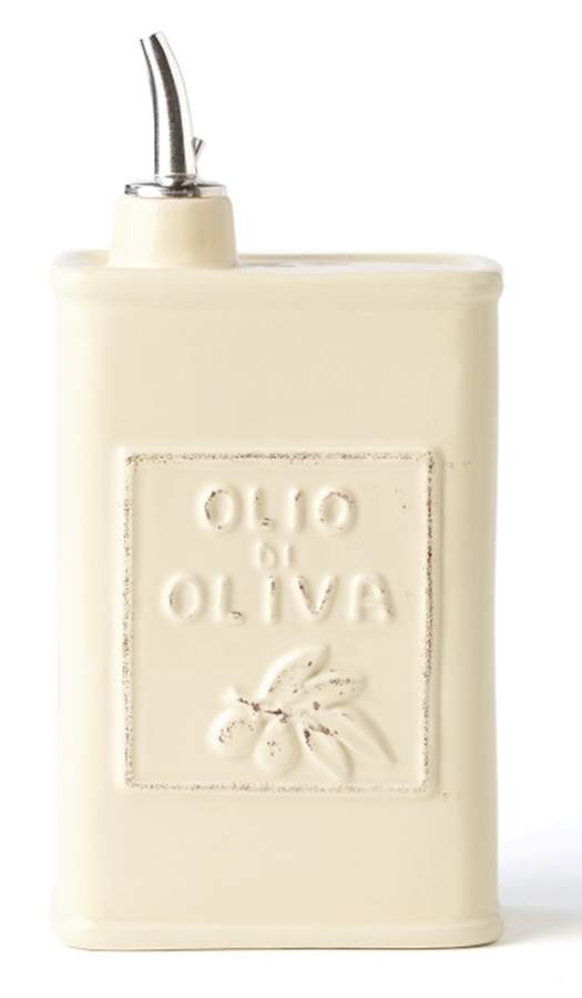 Lastra Cream (MEDIUM CREAM GLAZE) Oil Jar & Drizzle Spout by Vietri (Italy)-1