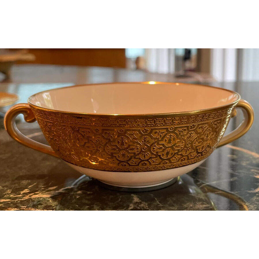 VIG199 Flat Cream Soup Bowl by Vignaud-1