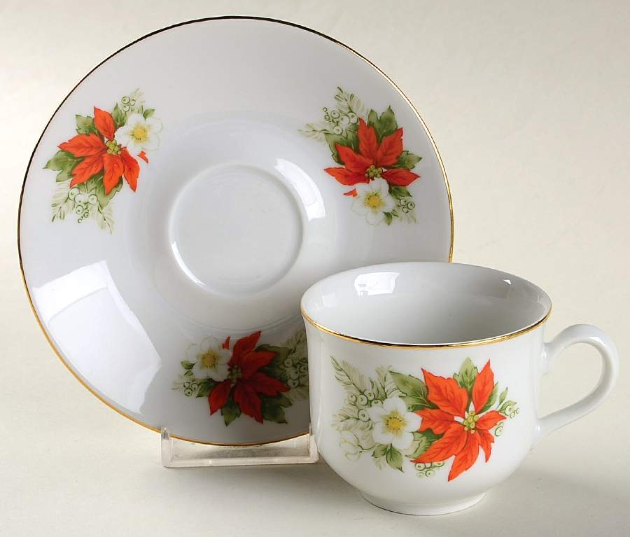 VBO1 Flat Demitasse Cup & Saucer Set by Victoria (Bohemia)-1