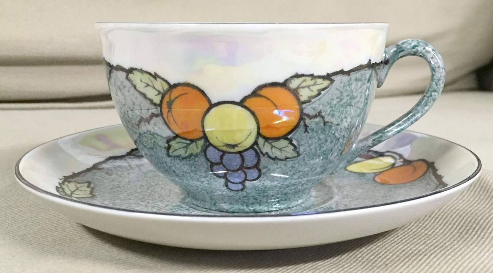 303 Flat Cup & Saucer Set by Victoria (Czech)-1