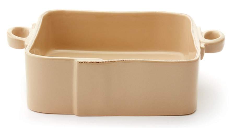Lastra Cappuccino (Tan Glaze) 11" Square Baker by Vietri (Italy)-1