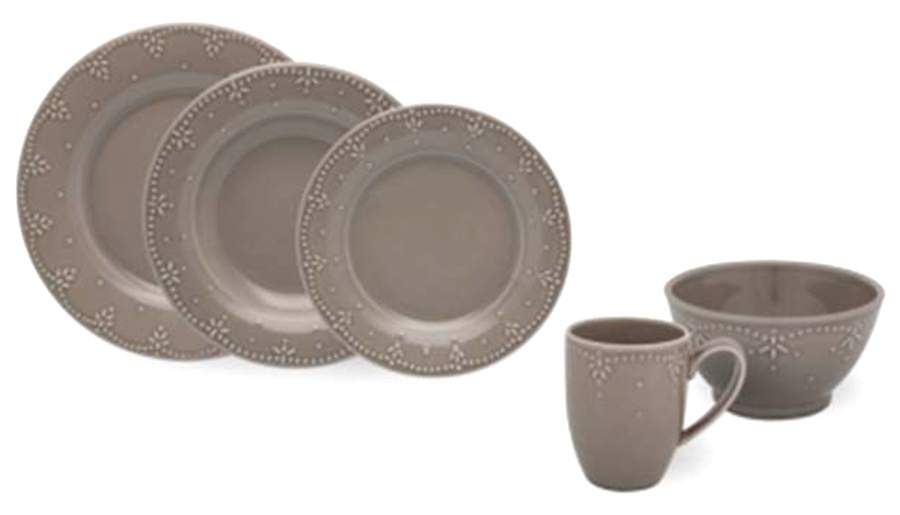 Pearls Grey Dinner Plate by Vista Alegre-1